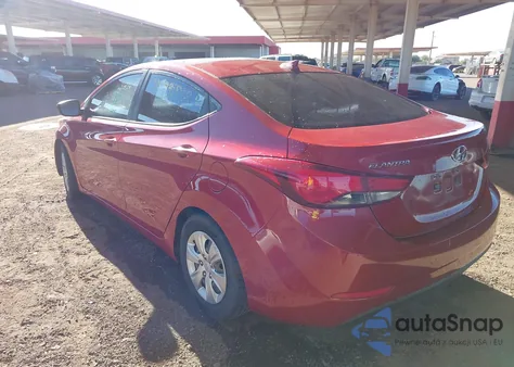 2016 Hyundai Elantra Se from USA, damaged, VIN KMHDH4AE9GU644977